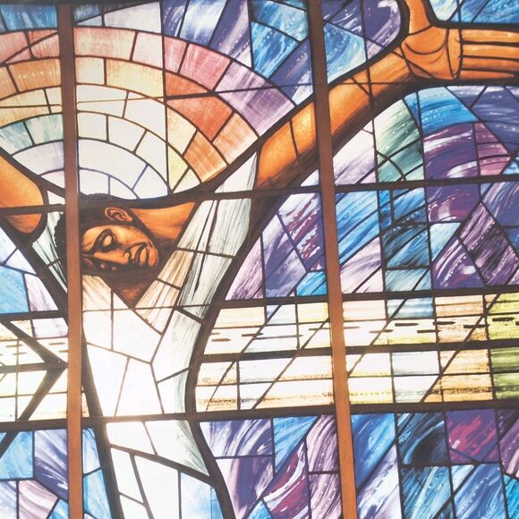 Sixteenth Street Baptist Church Stained Glass Wales Window rolled poster Alabama - Picture 1 of 7